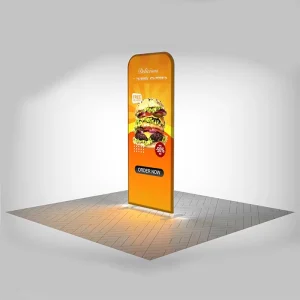 Portable Aluminum LED SEG Screen Fabric Background Display Stand Pop-Up Backlit Light Box