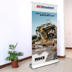 Portable Aluminum Printed Retractable Roll Up Banner Display Stand