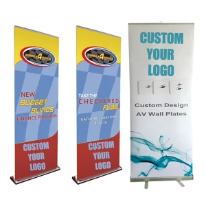 Portable Aluminum Retractable Roll-Up Banner Stand