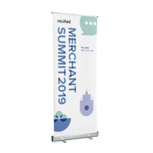 Portable Aluminum Retractable Roll-Up Banner Stand for Trade Shows