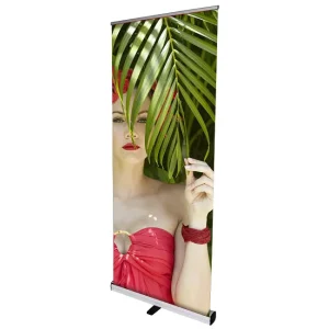 Portable Aluminum Retractable Roll-Up Banner Stand for Trade Shows