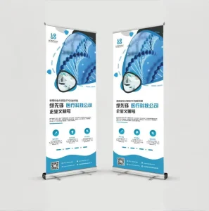 Portable Aluminum Roll-Up Banner Stand with Digital Printing for Advertising and Promotion
