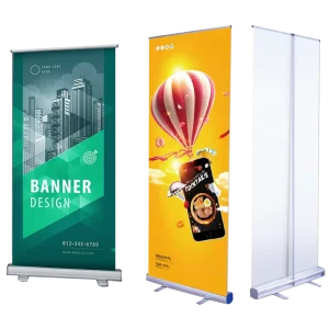 Portable Aluminum Roll-Up Standing Banner with Retractable Design Custom Vinyl Printing