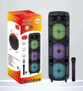 Portable Audio Speaker with RGB Lighting for Home Theatre and Outdoor Parties
