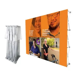 Portable Backdrop Exhibition Wall Banner Printed Custom Pop up Booth 10ft Trade Show Display Stand