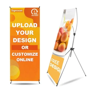 Portable Banner X Stand Custom Printed Vinyl Banner X Stand for Trade Show Display and Business Advertising