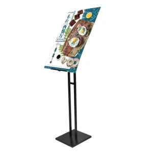 Portable Black Iron H-Shape KT Board Poster and Sidewalk Sign Stand