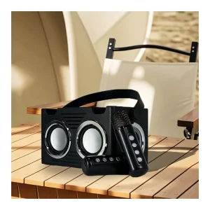 Portable Bluetooth Speaker With Wireless Microphone Mini Speakers for Sing