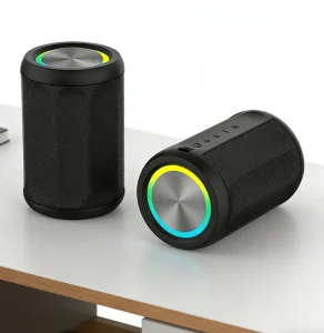 Portable Bluetooth Speaker with 1200mAh Battery, TF Card, AUX, TWS Pairing, RGB Rhythm Lights, and Hands-Free Calling