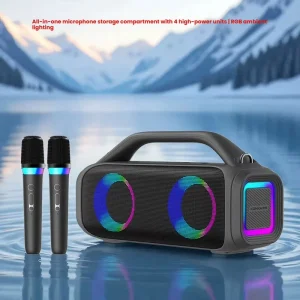 Portable Bluetooth Speaker with 3-inch 30W High-power Stereo Sound Suitable for Parties and KTV Featuring a Built-in Subwoofer