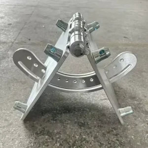 Portable Book-Hinge Connection Truss Corner for Multiple-Size Spigot Trusses