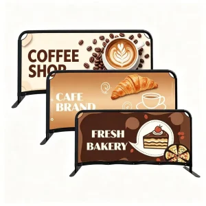 Portable Cafe Barrier Stand Tension Fabric Advertising Barrier for Outdoor Shop Windbreaker Exhibition Display Stand