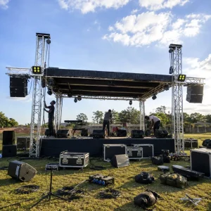 Portable Concert Stage Lighting DJ Truss System Modular Aluminum Alloy 200kg Load Capacity for LED Displays