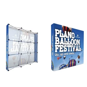 Portable Custom Fabric Pop-Up Booth with Foldable Trade Show Display Stand and Exhibition Wall Banner