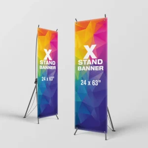 Portable Custom Printed Vinyl X Banner Stand for Trade Show Display