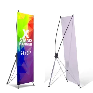 Portable Custom X Banner Stand Lightweight Display Frame for Indoor Advertising & Trade Shows