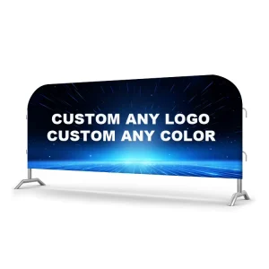 Portable Customizable Durable Polyester Fabric Event Barrier Covers for Crowd Control Barricades