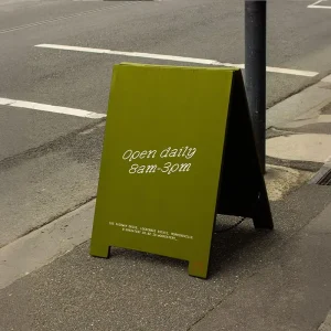 Portable Customized A-Frame Sign Aluminum Steel Frame UV Resistant Waterproof Floor-Standing Eco-Friendly Shop Sign Board