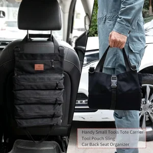 Portable Electrician Carry on Tool Bag Canvas Thickened Small Car mounted Installation Craftsman Construction