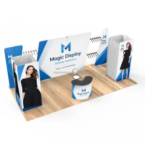 Portable Exhibition Stretch Fabric Backdrop Aluminum Frame Display Stand for Retail Clothing Expos