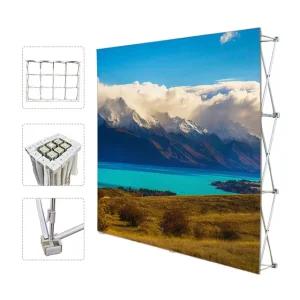 Portable Fabric Backdrop Banner Display Stand for Trade Shows