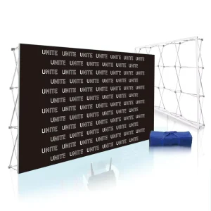 Portable Fabric Pop-Up Trade Show Exhibition Backdrop Wall Display Stand