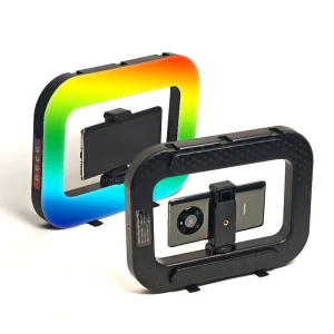 Portable Fill Light for Beauty, Outdoor Live Streaming and Desktop Photography with Rabbit Cage and Ring Lighting