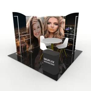 Portable Foldable 10ft X 10ft Aluminum Frame Exhibition Booth Display Dye Sublimation Tension Fabric for Trade Show Advertising
