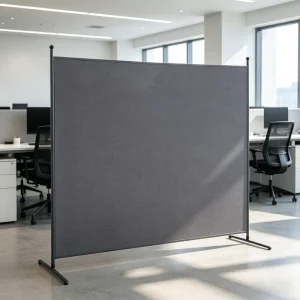 Portable Foldable 180×180 cm Room Divider Screen Freestanding Office Partition Fabric Privacy Panel for Workspace, Bedroom, or Living Room