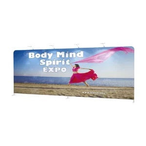 Portable Foldable Aluminum Frame Tension Fabric Photography Backdrop Stand Water-Resistant Event Wall Display