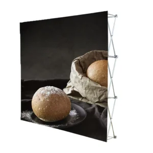 Portable Foldable Dye-Sublimation Tension Fabric Pop-Up Backdrop Banner Display Stand for Trade Shows