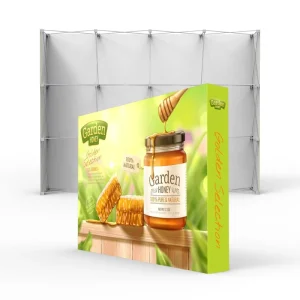 Portable Foldable Lightweight Aluminum Pop-up Exhibition Stand with Straight Tension Fabric Backdrop