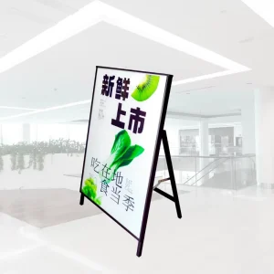 Portable Foldable Metal Poster Stand Vertical Floor standing KT Board for Indoor Advertising for Promotion Recruitment