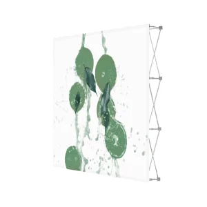 Portable Foldable Pop-Up Display Stand with Fabric Surface