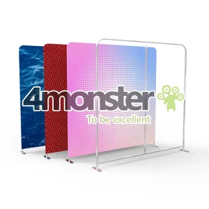 Portable Foldable Trade Show Backdrop Stand Aluminum Frame Stretch Tension Fabric Display Pillowcase