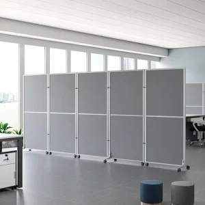 Portable Folding Accordion Partition Wall with Wheels for Office Hall School and Hospital