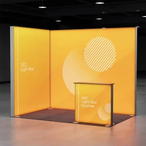 Portable Freestanding Aluminum LED Light Box Display Stand for Trade Shows and Exhibitions