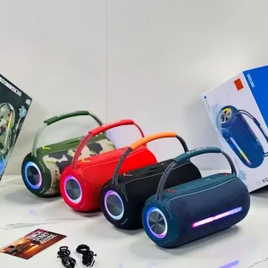 Portable Handheld Speaker with RGB LED Light Plastic Cabinet Outdoor and Car Use Bass Stereo Audio