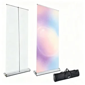 Portable Indoor Outdoor Customized Display Stand with Roll-Up Pop-Up Banner