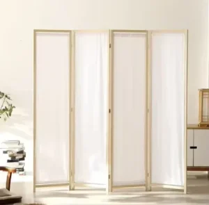 Portable Indoor Screen Room Divider Foldable Wood Partition for Office and Outdoor Use