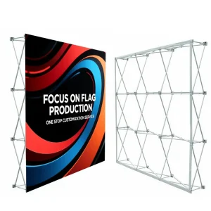 Portable L Stand 10ft*15ft Eco Friendly Fabric Trade Show Banner Stand Foldable Pop up Wall Display Booth Frame Backdrop