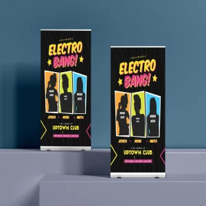 Portable Lightweight Aluminum Alloy Roll-Up Banner Stand, Tool-Free Assembly, Mall Kiosk Use
