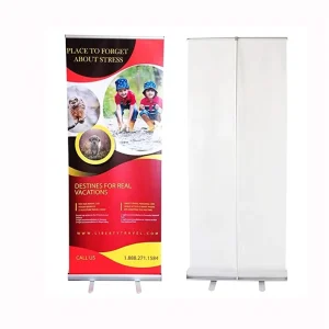 Portable Lightweight Aluminum Roll-Up Banner Stand with Digital Printing for Trade Shows