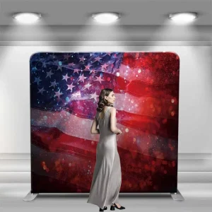 Portable Lightweight Tension Fabric Display Background Stand for Photo Studio and Media Wall