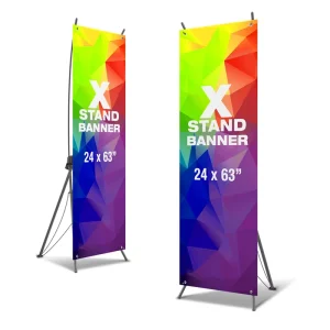 Portable Lightweight X Banner Stand Display Frame for Indoor Advertising