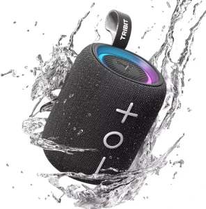 Portable Mini Speaker with RGB LED Lighting and IPX7 Waterproof Rating for Outdoor Parties and Home Use