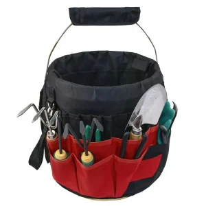 Portable Outdoor Garden Storage Handbag with Pruning Shovel Dustproof Folding Oxford Fabric for Living Room Organization