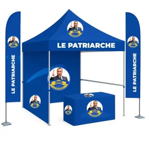 Portable Outdoor Pop-Up Canopy Tent Backdrop Display Stand for Trade Shows