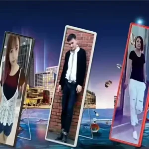 Portable P1.53 LED Mirror Poster Display for Self-Service Business Retail Stores Shopping Malls and Hotels with Digital SDK