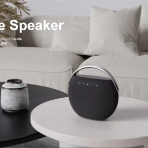 Portable Party Speaker with Fabric Grille 10W High Power Audio RGB Colorful Lights 24 Hour Battery TWS Stereo Pairing